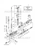 CARTER INFERIOR E TRANSMISSAO 1 para Yamaha F40B Manual Starter, Tiller Handle, Hydro Trim & Tilt, Shaft 15