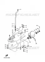 CARTER INFERIOR E TRANSMISSAO 2 para Yamaha F40B Manual Starter, Tiller Handle, Hydro Trim & Tilt, Shaft 15