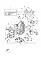 CILINDRO / CARTERS 1 para Yamaha F40B Manual Starter, Tiller Handle, Hydro Trim & Tilt, Shaft 15