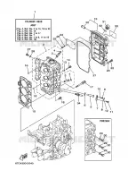 CILINDRO / CARTERS 2 para Yamaha F40B Manual Starter, Tiller Handle, Hydro Trim & Tilt, Shaft 15