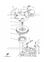 GERADOR para Yamaha F40B Manual Starter, Tiller Handle, Hydro Trim & Tilt, Shaft 15