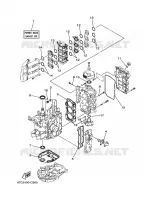 KIT DE REPARAÇÃO 1 para Yamaha F40B Manual Starter, Tiller Handle, Hydro Trim & Tilt, Shaft 15