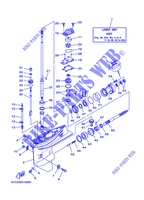 CARTER INFERIOR E TRANSMISSAO 1 para Yamaha F40B Electric Starter, Remote Control, Hydro Trim & Tilt, Shaft 20