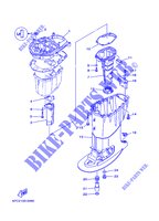 CARTER SUPERIOR para Yamaha F40B Manual Starter, Tiller Handle, Hydro Trim & Tilt, Shaft 15