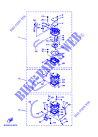 CARBURADOR para Yamaha F40B Manual Start, Tiller Handle, Hydro Trim & Tilt, Shaft 20