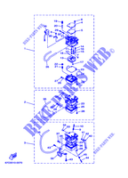 CARBURADOR para Yamaha F40M Manual Start, Manual Tilt, Tiller Handle, Shaft 20