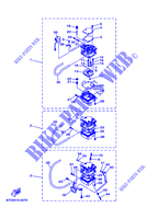 CARBURADOR para Yamaha F40 Manual Start, Manual Tilt, Tiller Handle, Shaft 20