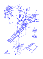KIT DE REPARAÇÃO 3 para Yamaha F40 Manual Start, Manual Tilt, Tiller Handle, Shaft 20