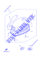 CARENAGEM SUPERIOR para Yamaha 5C Manual Starter, Tiller Handle, Manual Tilt, Pre-Mixing, Shaft 15