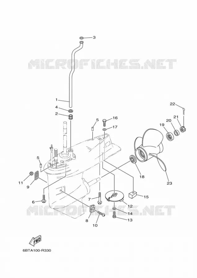 CARTER INFERIOR E TRANSMISSAO 2 Yamaha OUTBOARD ENGINES 40hp (29.4kW) 2017 F40  F40FETL