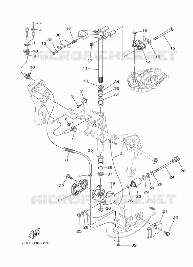 SUPORTE 3 Yamaha OUTBOARD ENGINES 40hp (29.4kW) 2017 F40  F40FETL