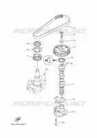 BOMBA DE ÓLEO para Yamaha F40J Manual Starter, Tiller Handle, Hydro Trim & Tilt, Shaft 20