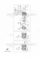CARBURADOR para Yamaha F40J Manual Starter, Tiller Handle, Hydro Trim & Tilt, Shaft 20