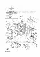 CILINDRO / CARTERS 1 para Yamaha F40J Manual Starter, Tiller Handle, Hydro Trim & Tilt, Shaft 20