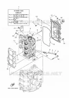 CILINDRO / CARTERS 2 para Yamaha F40J Manual Starter, Tiller Handle, Hydro Trim & Tilt, Shaft 20