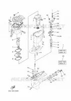 KIT DE REPARAÇÃO 3 para Yamaha F40J Manual Starter, Tiller Handle, Hydro Trim & Tilt, Shaft 20