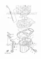 OIL PAN para Yamaha F40J Manual Starter, Tiller Handle, Hydro Trim & Tilt, Shaft 20