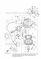 PEDAIS DE ARRANQUE para Yamaha F40J Manual Starter, Tiller Handle, Hydro Trim & Tilt, Shaft 20