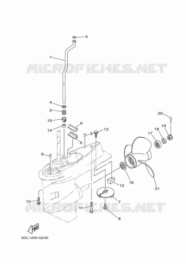 CARTER INFERIOR E TRANSMISSAO 2 Yamaha OUTBOARD ENGINES 40hp (29.4kW) 2016 F40  F40JMHDL