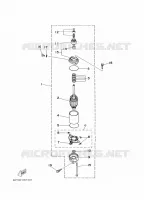 MOTOR DE ARRANQUE para Yamaha F50A 4 Stroke 1997