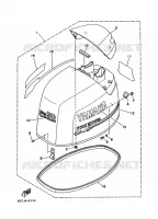 CARENAGEM SUPERIOR para Yamaha F50A 4 Stroke 1997