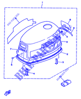 CARENAGEM SUPERIOR para Yamaha 5C 2 Stroke, Manual Starter, Tiller Handle, Manual Tilt 1994