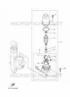 MOTOR DO SISTEMA DE INCLINAÇÃO 2 para Yamaha F60L Electric Starter, Remote Control, Power Trim & Tilt, Shaft 20