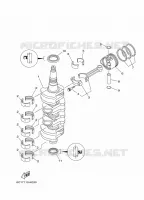 CAMBOTA / PISTÃO para Yamaha F60L Electric Starter, Remote Control, Power Trim & Tilt, Shaft 20