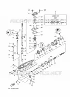 CARTER INFERIOR E TRANSMISSAO 1 para Yamaha F60L Electric Starter, Remote Control, Power Trim & Tilt, Shaft 20