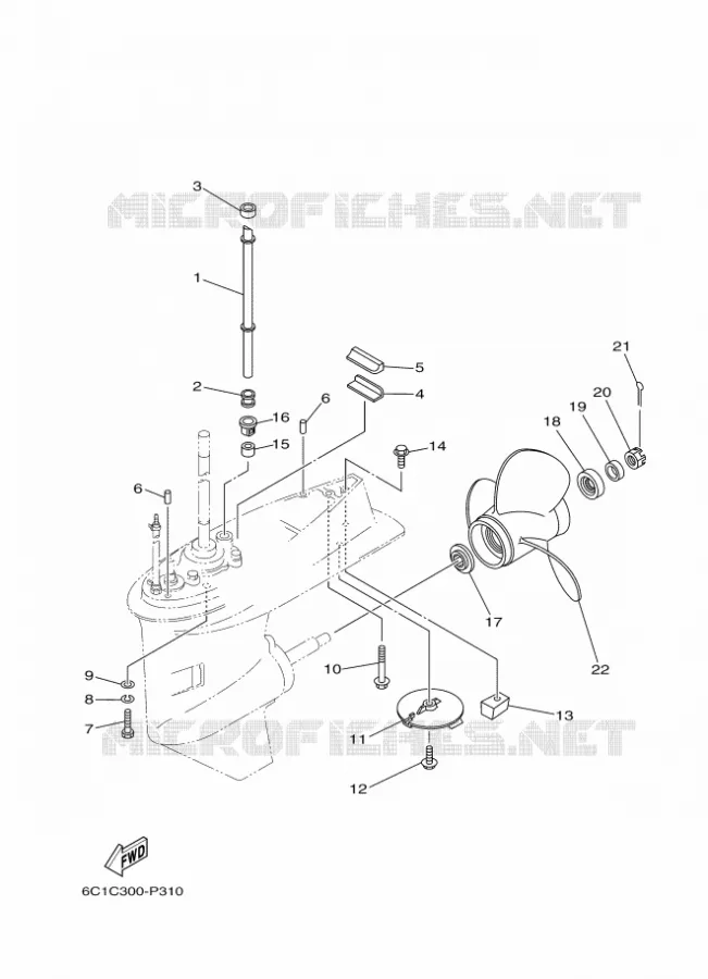 CARTER INFERIOR E TRANSMISSAO 2 Yamaha OUTBOARD ENGINES 60hp (44.1kW) 2015 F60  F60LB