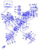 CARTER SUPERIOR E SUPORTE para Yamaha 5C 2 Stroke, Manual Starter, Tiller Handle, Manual Tilt 1992