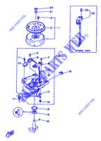 GERADOR para Yamaha 5C 2 Stroke, Manual Starter, Tiller Handle, Manual Tilt 1989
