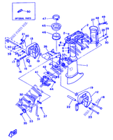 CARTER SUPERIOR E SUPORTE para Yamaha 5C 2 Stroke, Manual Starter, Tiller Handle, Manual Tilt 1988