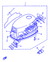 CARENAGEM SUPERIOR para Yamaha 5C 2 Stroke, Manual Starter, Tiller Handle, Manual Tilt 1996