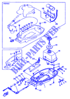 CARENAGEM INFERIOR para Yamaha 5C 2 Stroke, Manual Starter, Tiller Handle, Manual Tilt 1995