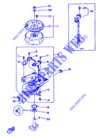 IGNIÇÃO para Yamaha 5C 2 Stroke, Manual Starter, Tiller Handle, Manual Tilt 1995