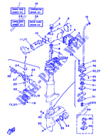 KIT DE REPARAÇÃO  para Yamaha 5C 2 Stroke, Manual Starter, Tiller Handle, Manual Tilt 1988