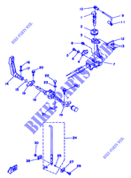 CONTROLE DO ACELERADOR para Yamaha 8C 2 Stroke, Manual Starter, Tiller Handle, Manual Tilt 1996