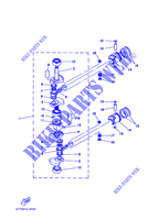 CAMBOTA / PISTÃO para Yamaha E8D Enduro, Manual Starter, Tiller Handle, Manual Trim & Tilt, Shaft 20