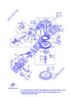 MOTOR DE ARRANQUE para Yamaha E8DM ENDURO, Manual Starter, Tiller Handle, Manual Tilt, Shaft 20
