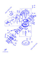 MOTOR DE ARRANQUE para Yamaha E8D Enduro, Manual Starter, Tiller Handle, Manual Tilt, 1999
