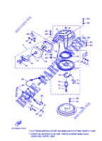 MOTOR DE ARRANQUE para Yamaha E8D Enduro, Manual Starter, Tiller Handle, Manual Tilt, Pre-Mixing, Shaft 20
