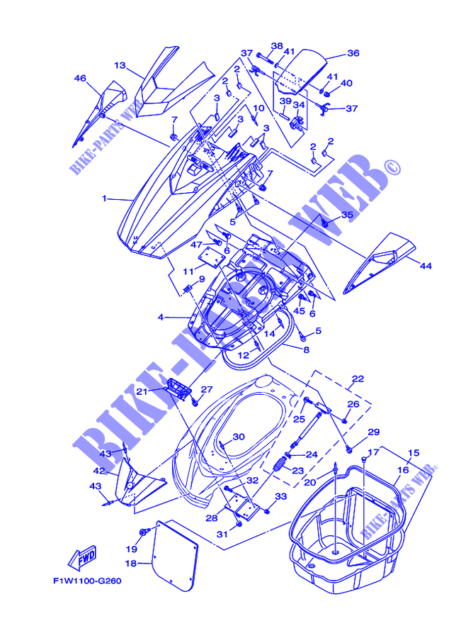 ENGINE HATCH 2 para Yamaha FX1800A-J 2010