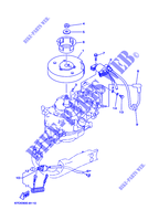 IGNIÇÃO para Yamaha F4A Manual Starter, Tiller Handle, Manual Tilt, Shaft 15