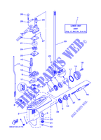 TAMPA E TRANSMISSÃO DE HÉLICE 1 para Yamaha F4A Manual Starter, Tiller Handle, Manual Tilt, Shaft 15