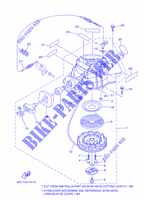 MOTOR DE ARRANQUE para Yamaha F6C Manual Starter, Tiller Handle, Manual Tilt, Shaft 15