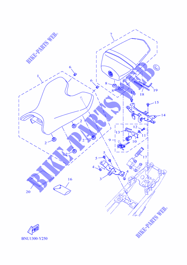 BANCO para Yamaha YZF-R125 2023