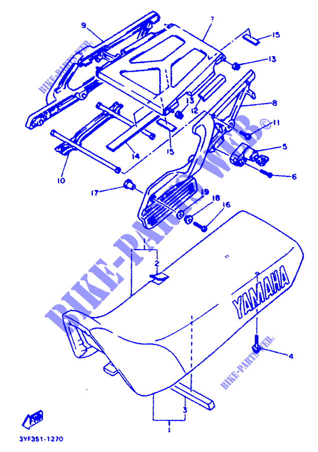 BANCO / PORTA BAGAGENS para Yamaha XTZ660 1993